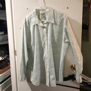 Long sleeve flowered blouse